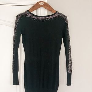 Maternity sweater. Black with detailing. Great for winter events!